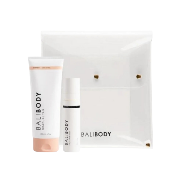 ערכת 'אוברול מושלם' המעניק שיזוף אחיד לפנים ולגוף בגוון אולטרה דארק | Bali Body