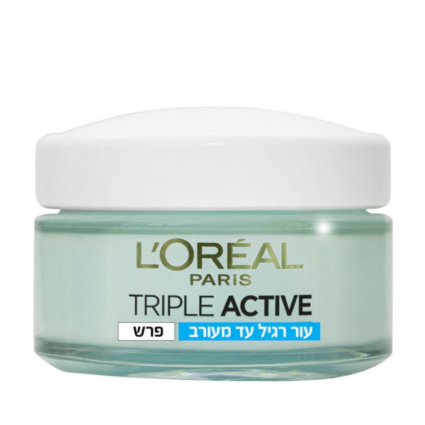 קרם ג'ל פרש ללחות אינטנסיבית לעור פנים רגיל עד מעורב מסדרת 'טריפל אקטיב' 50 מ"ל | L'Oréal Paris