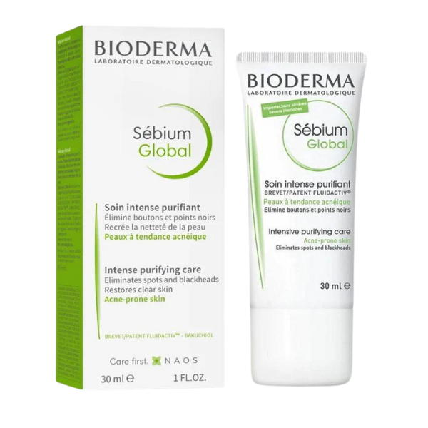 קרם לניקוי, טיהור וטיפול בפצעונים וראשים שחורים מסדרת 'סביום' 30 מ"ל | Bioderma