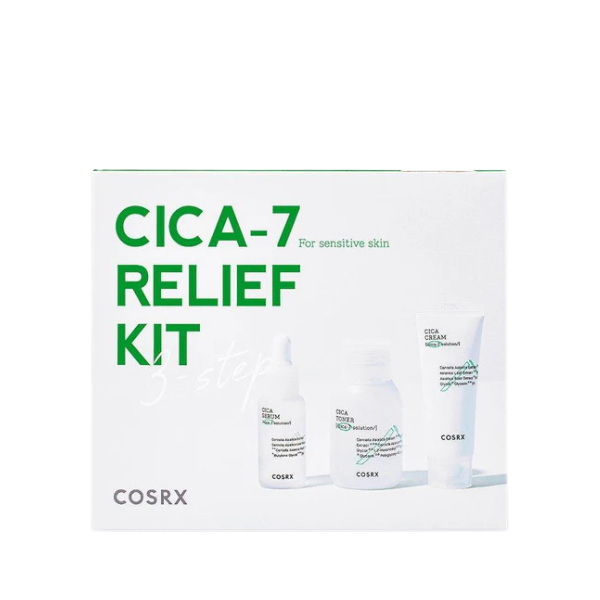 מארז 3 שלבים CICA7 להרגעת עור אדמומי ומגורה | COSRX