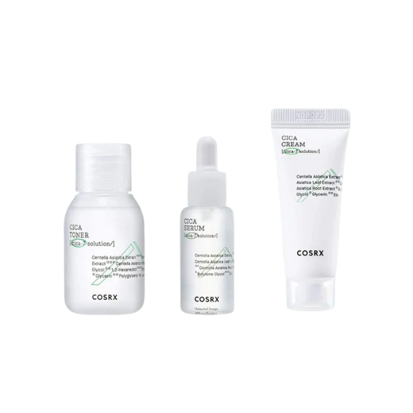 מארז 3 שלבים CICA7 להרגעת עור אדמומי ומגורה | COSRX