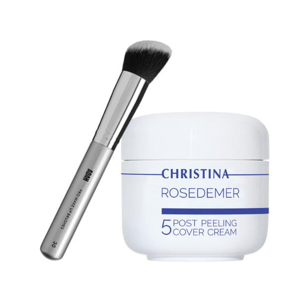 מארז קרם כיסוי כריסטינה + מברשת מייקאפ מספר 30 עדה לזורגן