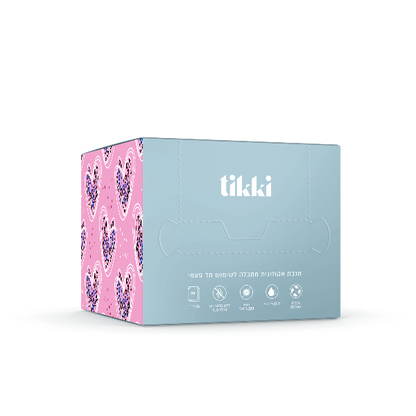 מארז 25 מגבות פנים אקולוגיות חד פעמיות 20X20 ס"מ - tikki