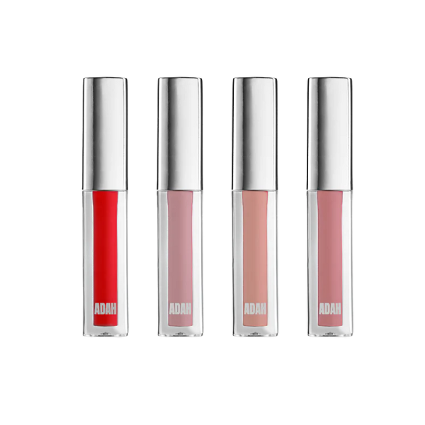 מארז 4 ליפגלוסים מוקטנים עמידים במיוחד במרקם מט לשפתיים מטופחות לאורך כל היום | Adah Lazorgan