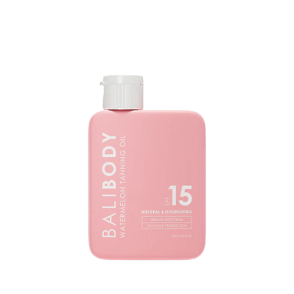 שמן שיזוף אבטיח בעל SPF15 העוזר להשיג שיזוף טבעי ועמוק 100 מ"ל - באלי בודי