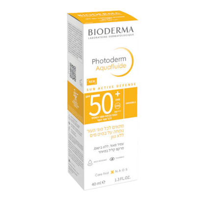 קרם הגנה על בסיס מים עם מקדם הגנה SPF50+ מסדרת 'פוטודרם' 40 מ"ל | Bioderma