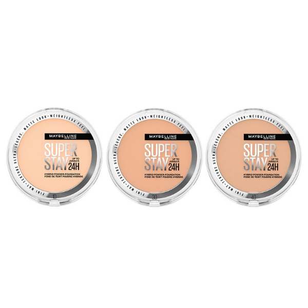 פודרת מייק אפ 'סופר סטיי' עמידה עד 24 שעות | Maybelline
