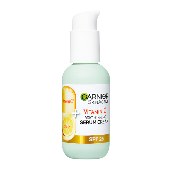קרם פנים עם סרום ויטמין סי בעל מסנן הגנה SPF25 למראה עור אחיד וזוהר 50 מ"ל | Garnier