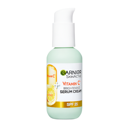 קרם פנים עם סרום ויטמין סי בעל מסנן הגנה SPF25 למראה עור אחיד וזוהר 50 מ"ל | Garnier