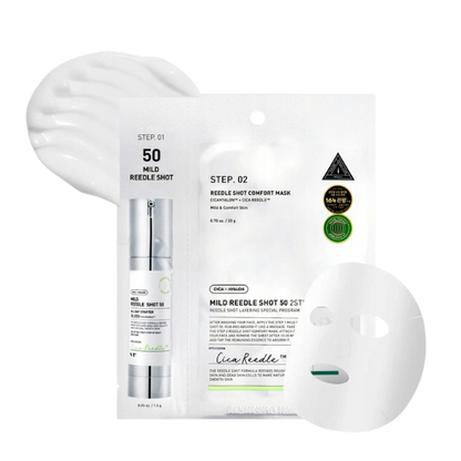 מארז ניסיון עם סרום מיקרו מחטים ומסכת לחות לעור הפנים | 2 מוצרים | VT