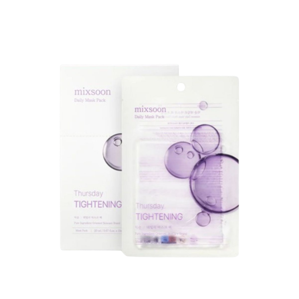מארז מסכות בד למיצוק עור הפנים Thursday Tightening | 10 יחידות | Mixsoon
