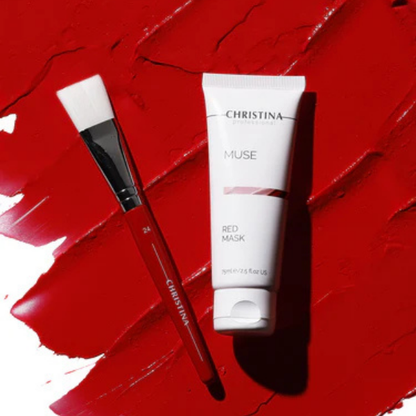 מסכת פנים אדומה לשיקום והענקת זוהר לעור | 75 מ"ל | Christina