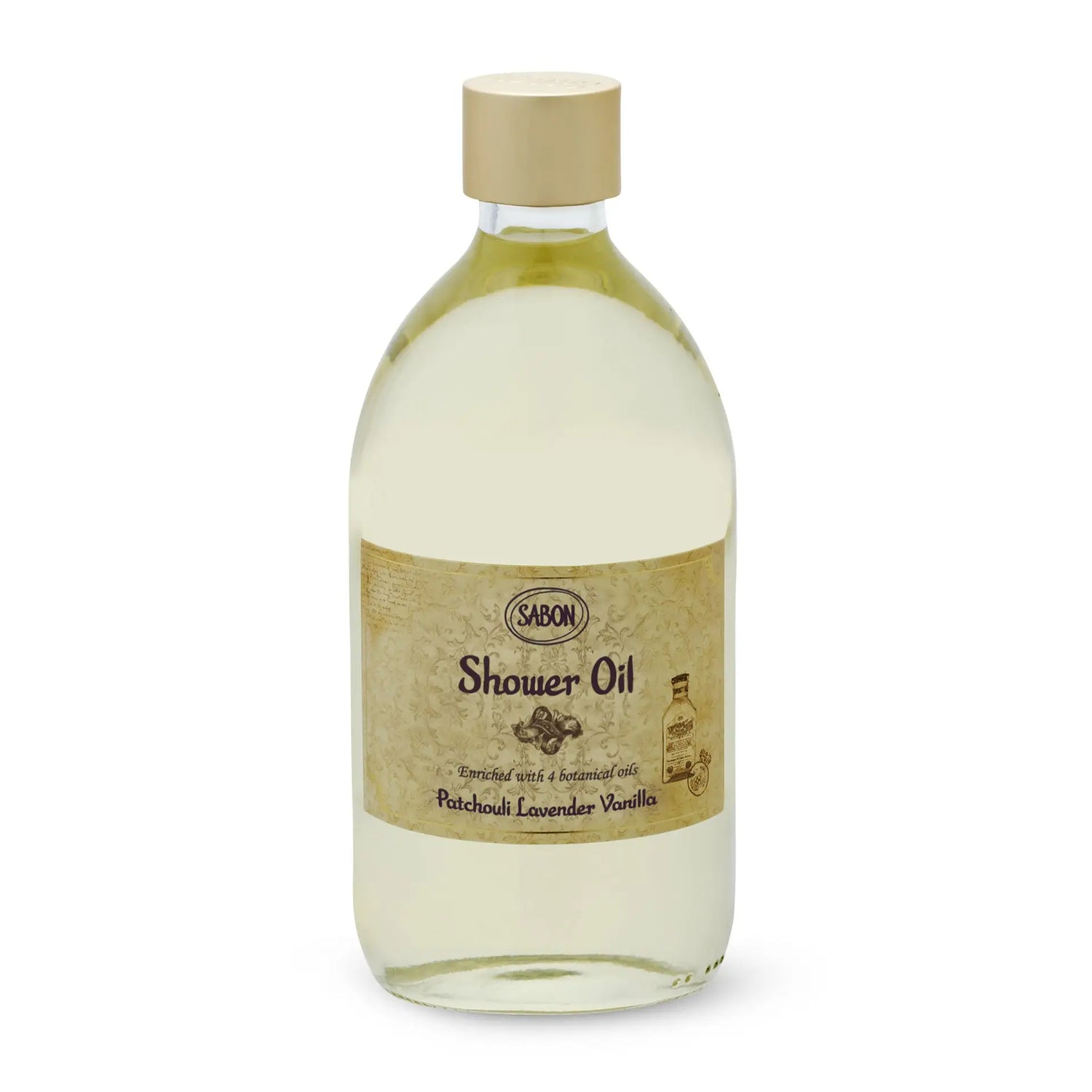שמן רחצה בוטני מועשר בשמנים בניחוח פטשולי לבנדר וניל | 500 מ"ל | Sabon