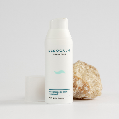 קרם לילה AHA להאצת התחדשות העור מסדרת 'פרו אייג'ינג' | 50 מ"ל | SeboCalm