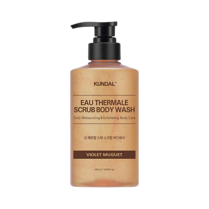 ג'ל רחצה פילינג מועשר במים טרמליים בניחוח סיגלית 500 מ"ל | KUNDAL