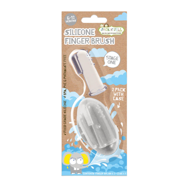 מברשת אצבע לשיניים ולחניכיים 'שלב 1' 2 יח' | Jack And Jill