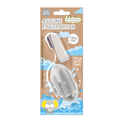 מברשת אצבע לשיניים ולחניכיים 'שלב 1' 2 יח' | Jack And Jill