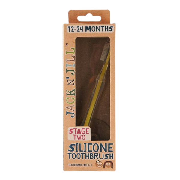 מברשת שיניים סיליקון עם מגן בטיחות 'שלב 2' | Jack And Jill