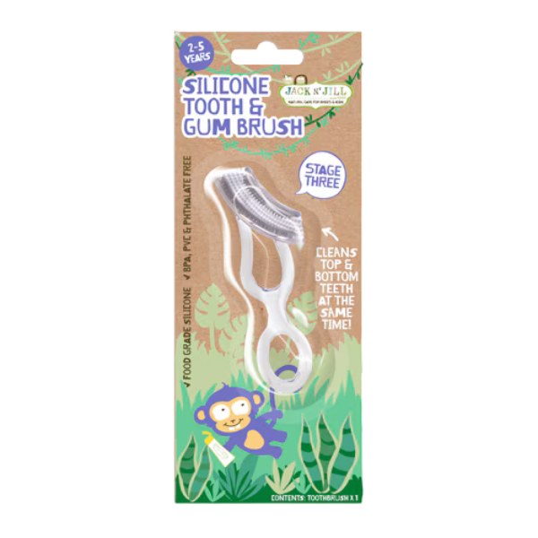 מברשת אצבע לשיניים ולחניכיים מסיליקון 'שלב 3' | Jack And Jill