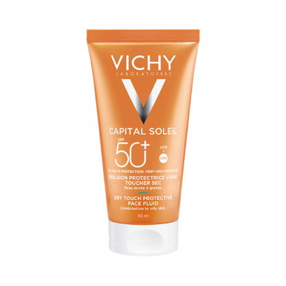 קפיטל סוליי תחליב הגנה קליל לפנים SPF 50 למראה עור מאט - Vichy