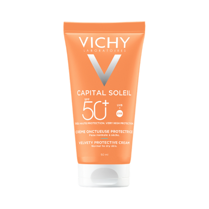 קפיטל סוליי קרם הגנה קליל לפנים 50 SPF במרקם קטיפתי 50 מ"ל - Vichy