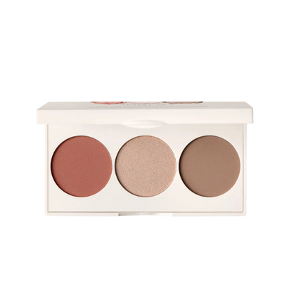 פלטה לפיסול הפנים 'גלואו און פוינט' הכוללת סומק ברונזר והיילייטר - אינגלוט