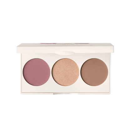 פלטה לפיסול הפנים 'סקאלפט אנד שיין' הכוללת סומק ברונזר והיילייטר - אינגלוט