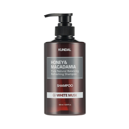 שמפו ללא מלחים 'דבש ומקדמיה' לאיזון וטיהור שיער שומני 500 מ"ל | KUNDAL