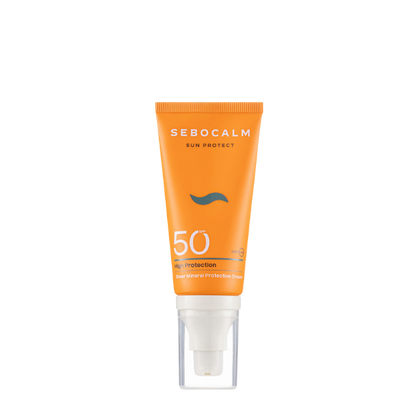 קרם הגנה מינרלי לעור הפנים 50SPF לכל סוגי העור 50 מ"ל - SeboCalm
