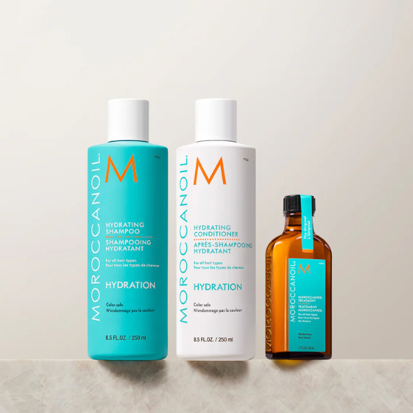 מארז חג להענקת לחות לכל סוגי השיער מסדרת 'הידריישן' | Moroccanoil