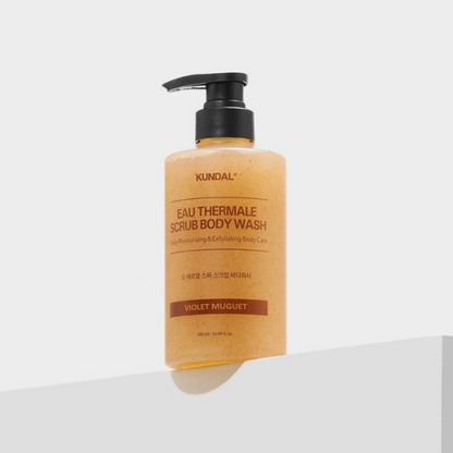 ג'ל רחצה פילינג מועשר במים טרמליים בניחוח סיגלית 500 מ"ל | KUNDAL