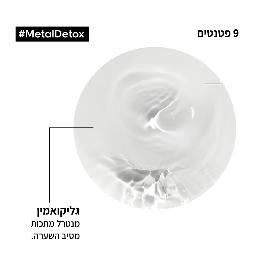 מסכת מטאל דיטוקס לשיקום שיער צבוע או מובהר | 500 מ"ל | L'Oréal Professionnel