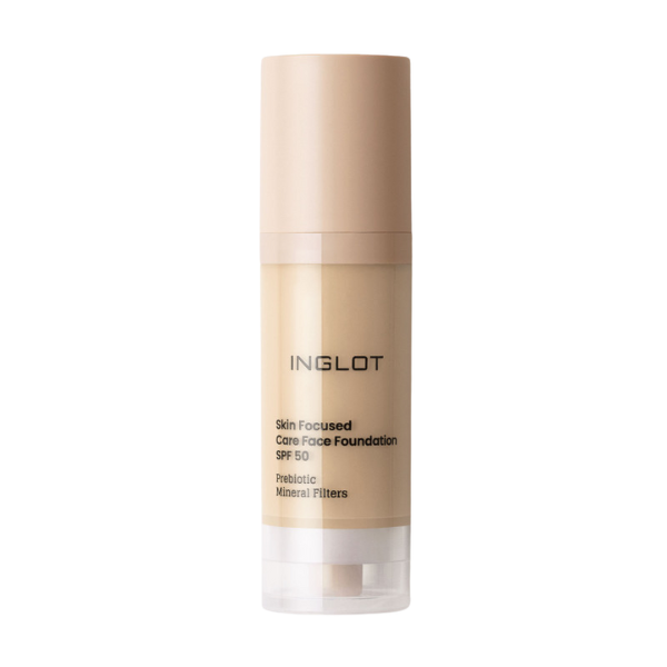 מייק-אפ עם מסנן הגנה SPF50 לכל סוגי העור | 30 מ"ל | Inglot