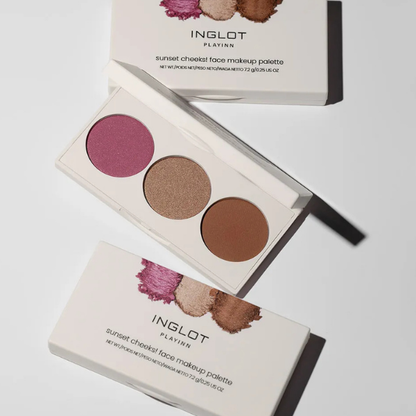 פלטה לפיסול הפנים 'סאנסט צ'יקס' הכוללת סומק ברונזר והיילייטר - אינגלוט