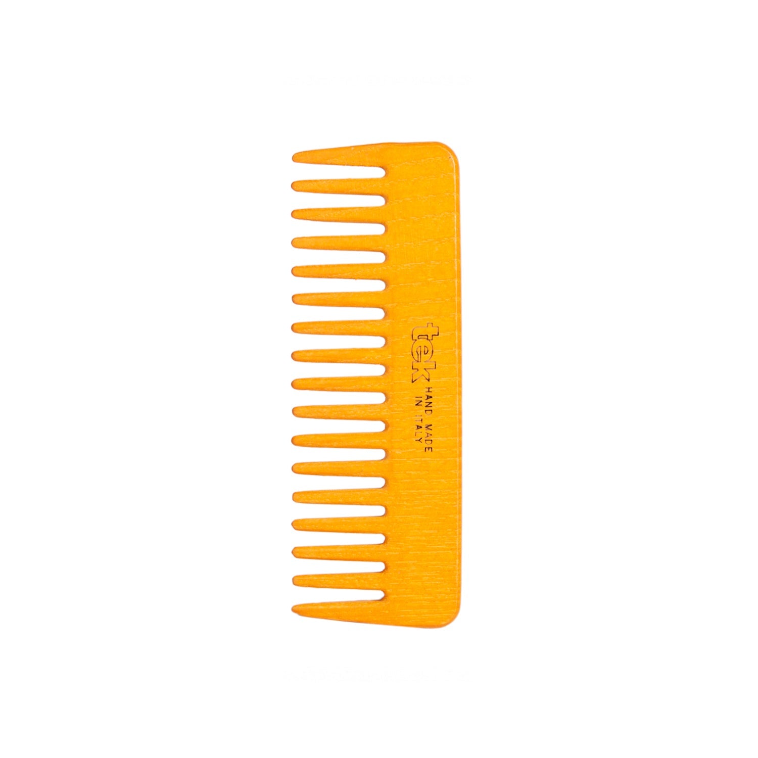 מסרק להתרת קשרים עם שיניים רחבות בצבע כתום | Tek Brushes
