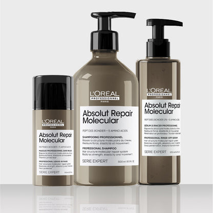 שמפו מקצועי ללא סולפט לשיקום שיער פגום מסדרת 'אבסולוט ריפר מולקולר' 300 מ"ל | L'Oréal Professionnel