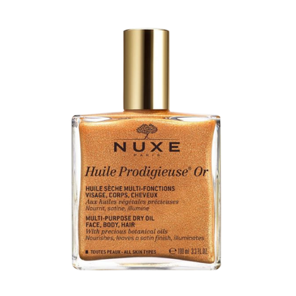 שמן רב שימושי גליטר מוזהב 'huile prodigieuse OR' עשיר לעור הפנים, הגוף ולשיער 100 מ"ל - Nuxe