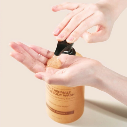 ג'ל רחצה פילינג מועשר במים טרמליים בניחוח סיגלית 500 מ"ל | KUNDAL