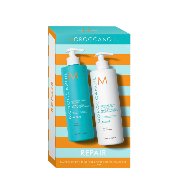 מארז שמפו ומרכך לשיקום שיער פגום מסדרת 'ריפייר' | 2 מוצרים | Moroccanoil