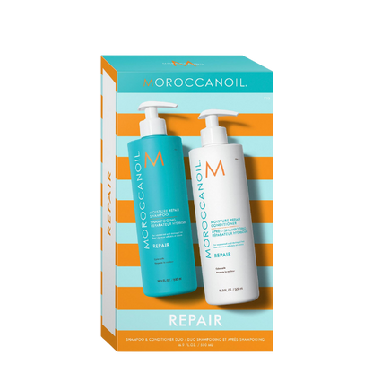 מארז שמפו ומרכך לשיקום שיער פגום מסדרת 'ריפייר' | 2 מוצרים | Moroccanoil