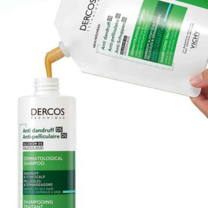 אריזת מילוי דרקוס שמפו לשיער רגיל עד שמן המעניק טיפול יסודי נגד קשקשים 390 מ"ל - וישי