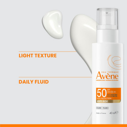 תחליב הגנה קליל מהשמש SPF 50 אנטי אייג'ינג 40 מ"ל - Avene