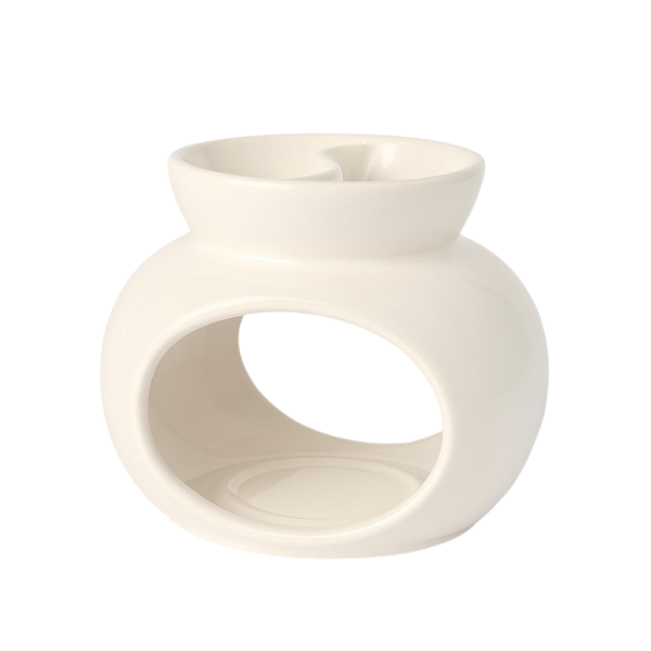 מבער שמנים מחולק בצבע לבן קלאסי - לקט