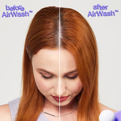 שמפו יבש 'Air Wash' שאינו משאיר שאריות לבנות בשיער 118 מ"ל | K18