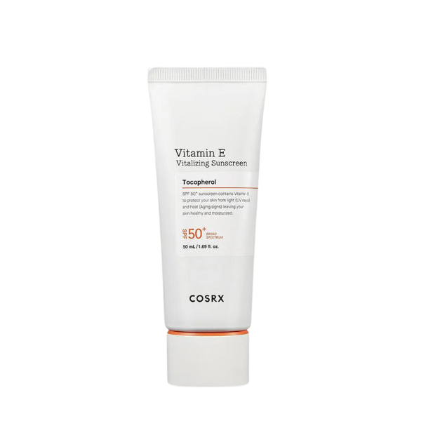 קרם הגנה SPF50+ עם ויטמין E ללא סימנים לבנים לעור הפנים | 50 מ"ל | COSRX