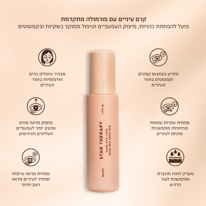 קרם עיניים 'STAR THERAPY' להפחתת כהויות, שקיות וקמטים 30 מ"ל | ICONIX