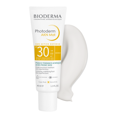 קרם הגנה SPF30 לעור הנוטה לאקנה ופצעונים בעור הפנים מסדרת 'פוטודרם' 40 מ"ל | Bioderma