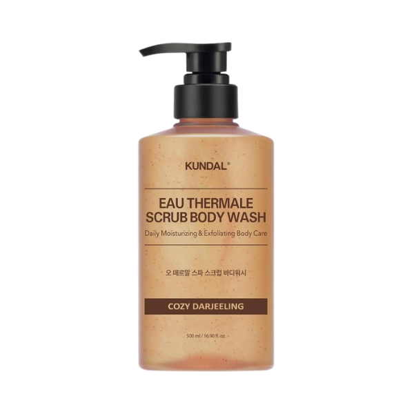 ג'ל רחצה פילינג מועשר במים טרמליים בניחוח 'קוזי דרג'ילינג' | 500 מ"ל | Kundal