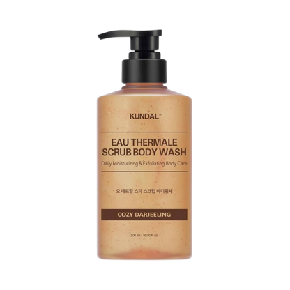 ג'ל רחצה פילינג מועשר במים טרמליים בניחוח 'קוזי דרג'ילינג' 500 מ"ל | KUNDAL