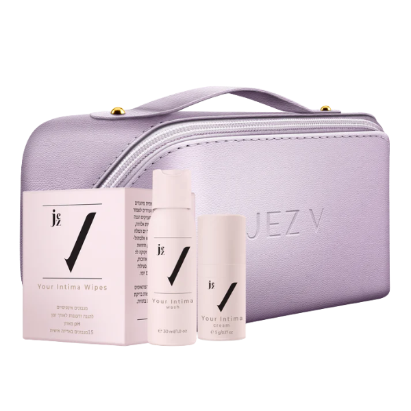 ערכת אינטימה מוקטנת לנסיעות + תיק רחצה בצבע סגול | JEZ V